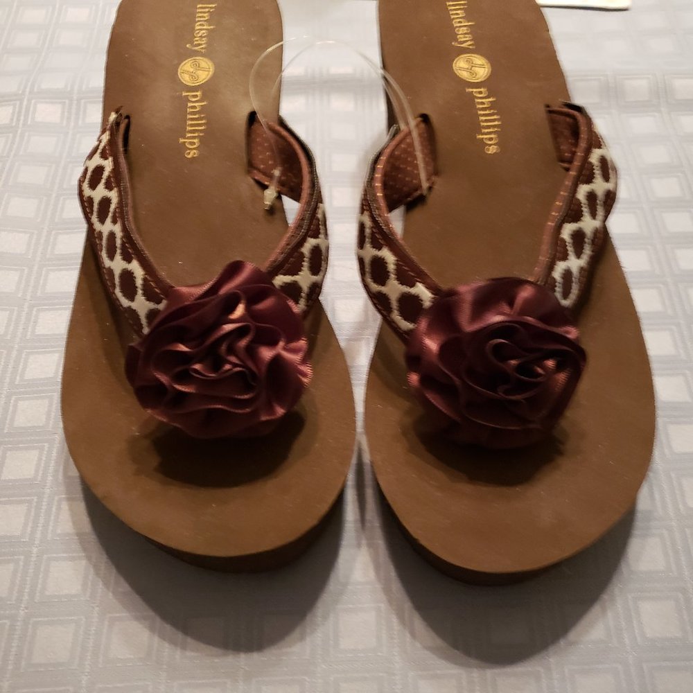 LINDSAY PHILLIPS WEDGE  SWITCHFLOPS (NWOT) SIZE 8